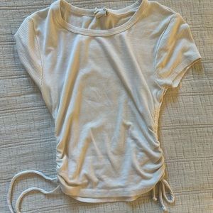 Sky and Sparrow creme top with ties the side
